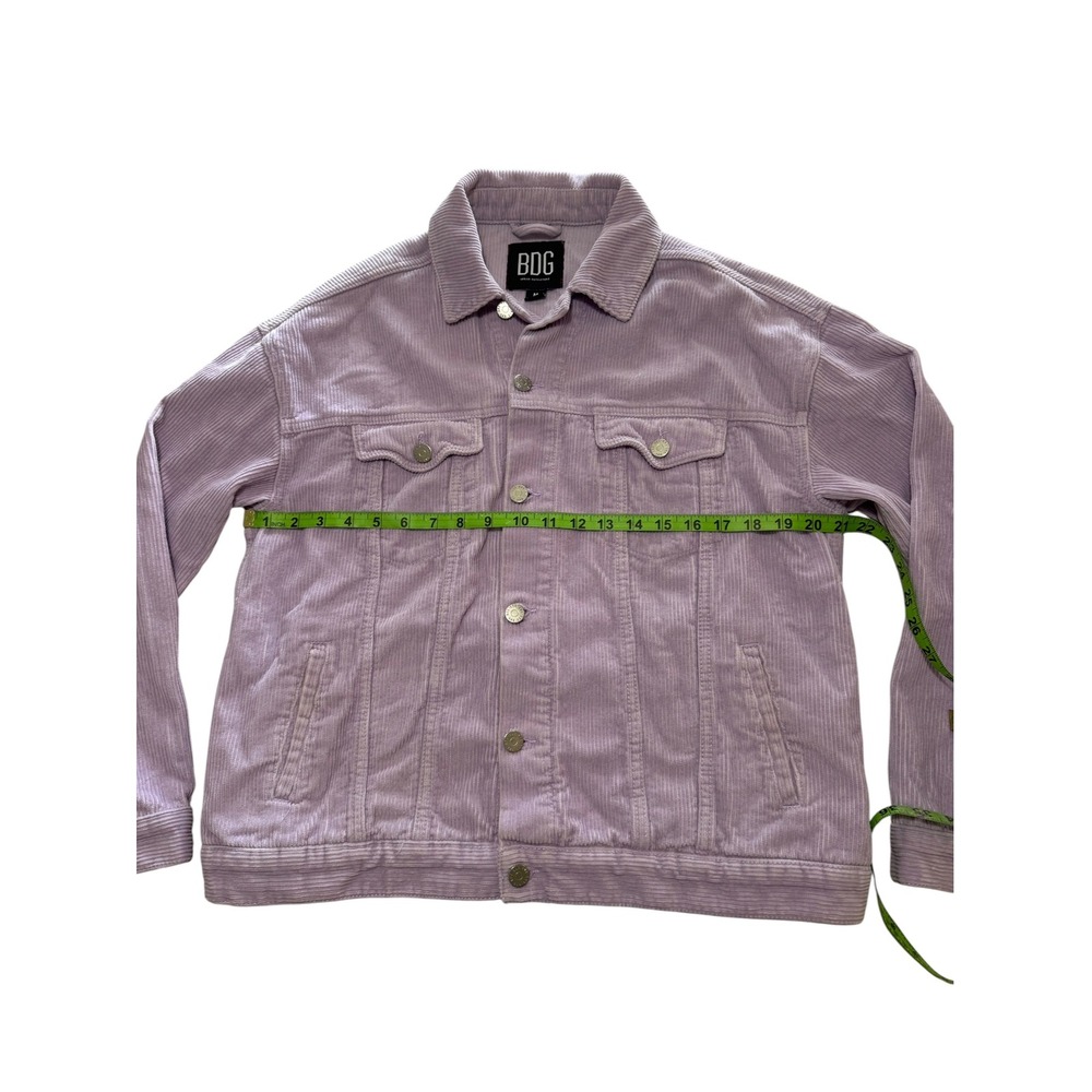 BDG Urban Outfitters Purple Corduroy Trucker Jacket Women Medium Lavender - Picture 5 of 8